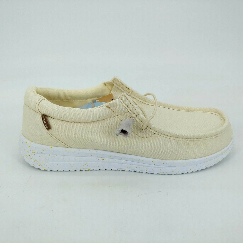 Apres Shoes Womens‎ Paula Beige 8 Loafer Sneaker Bungee Low Wedge Comfort New